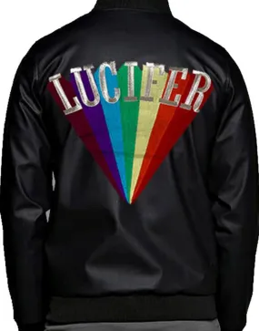 Lucifer Rising Black Rainbow Jacket | Ujackets.com - 50% OFF