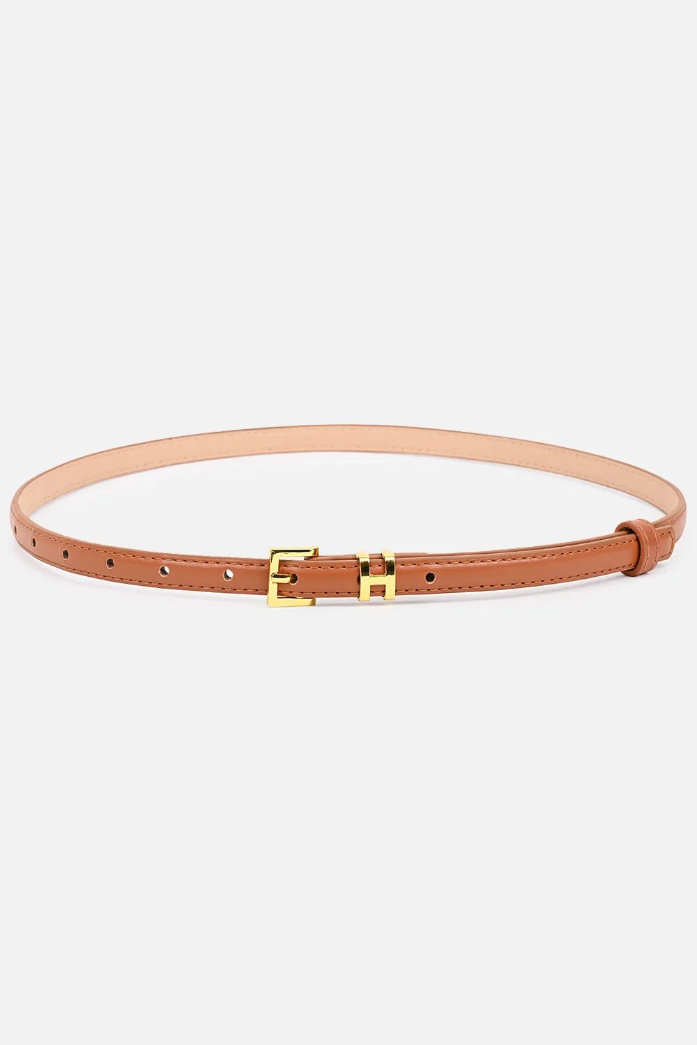 Metal Pin Thin Buckle Belt