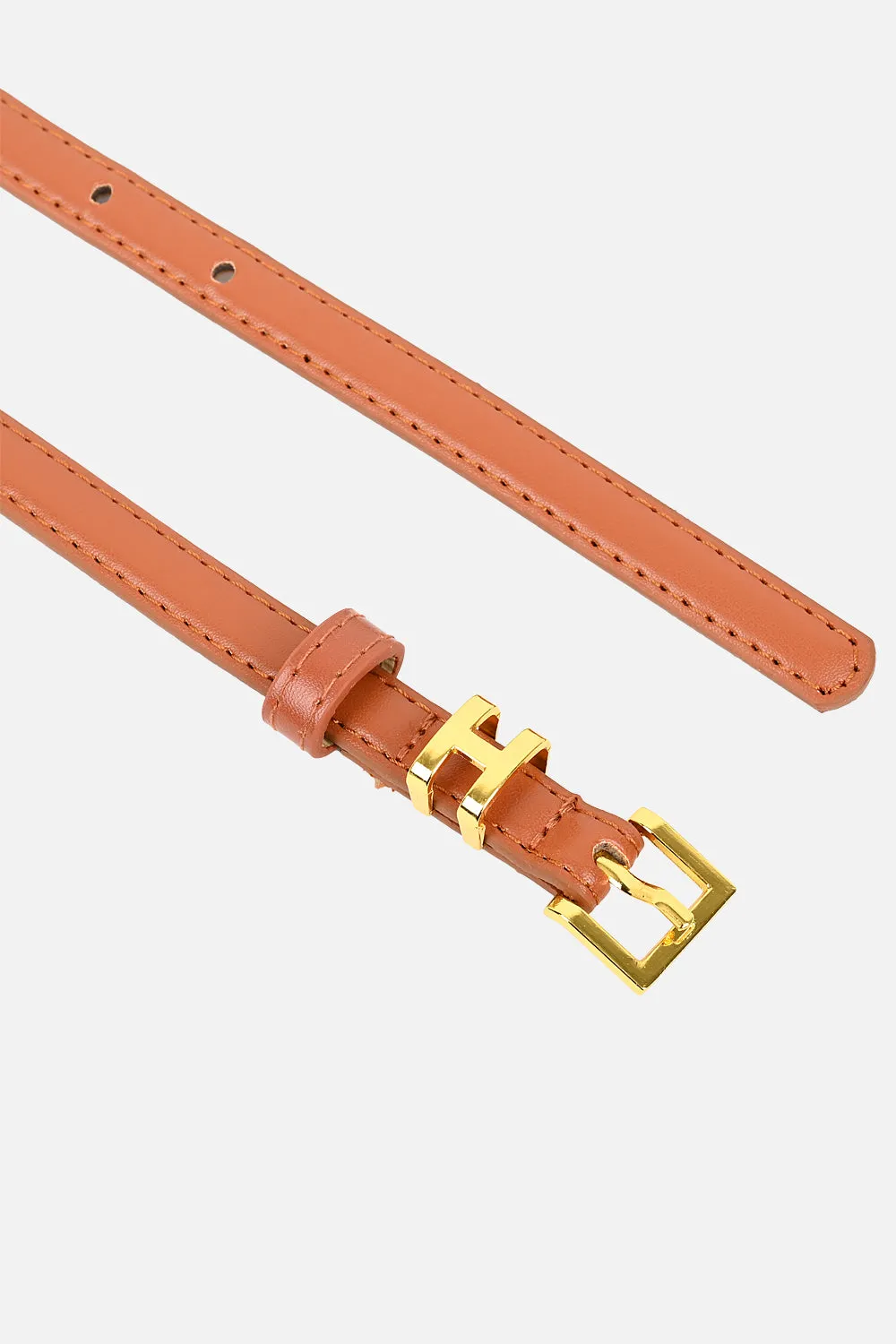 Metal Pin Thin Buckle Belt