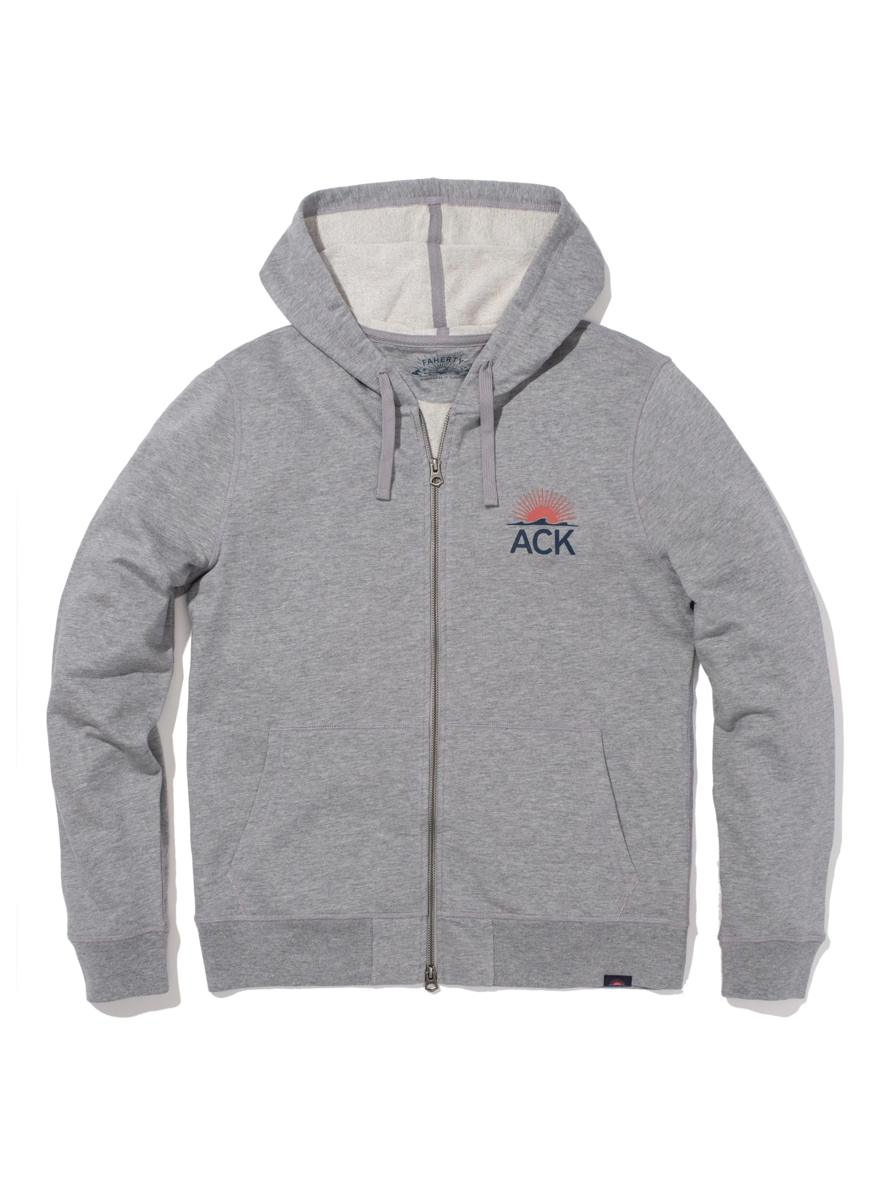 Nantucket Zip Hoodie - Grey Heather