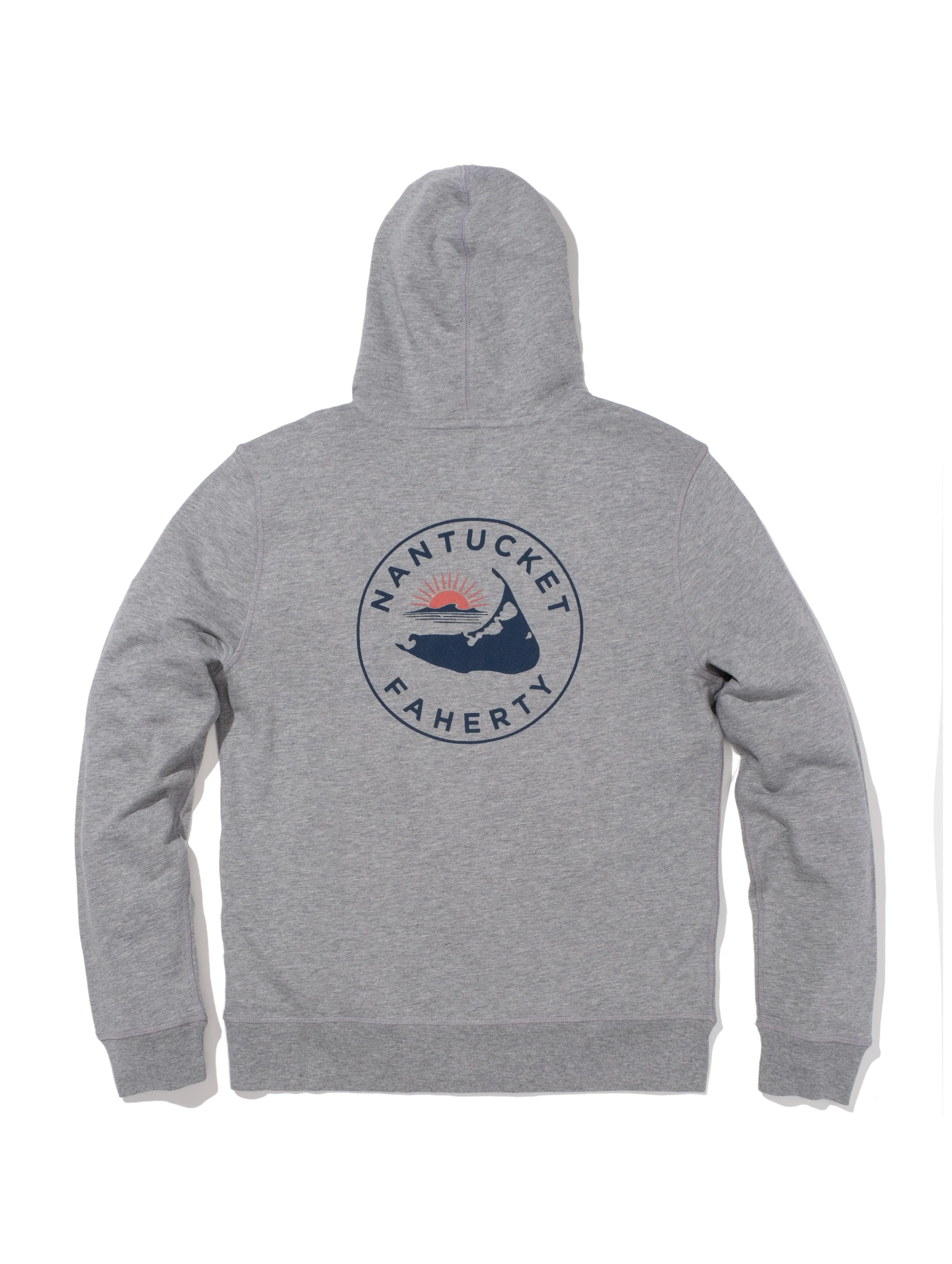 Nantucket Zip Hoodie - Grey Heather