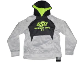 Oklahoma State Cowboys Under Armour Youth Gray Pullover Hoodie Sweatshirt (M)