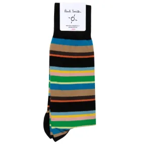 Paul Smith Franklin Stripe Socks Black Multi