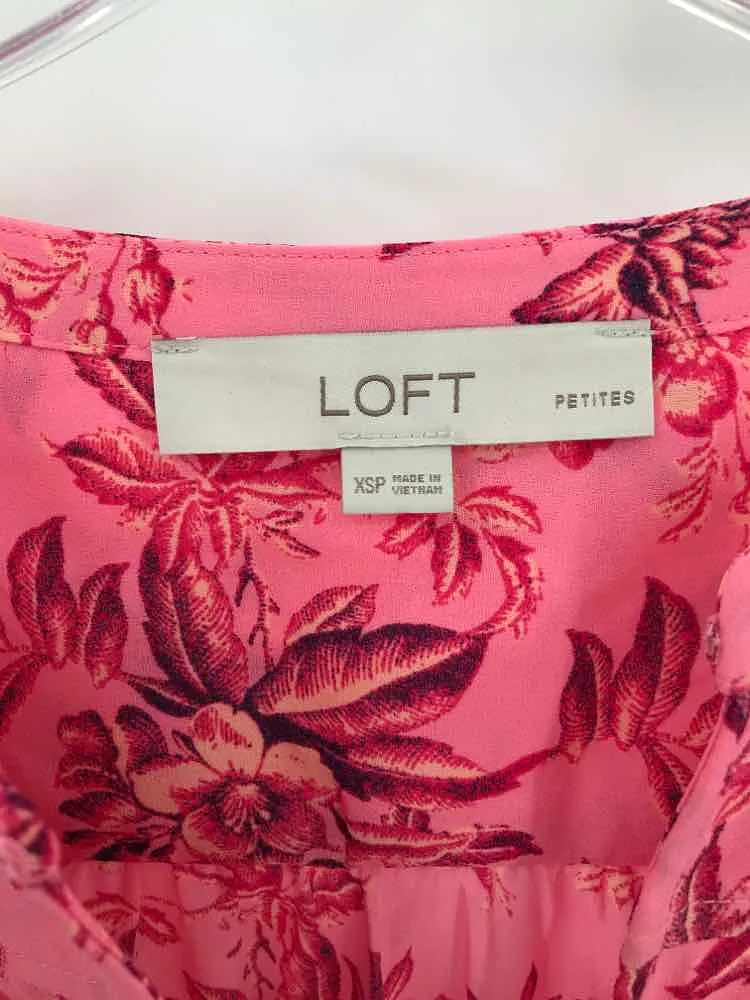 Pre-Owned Loft Pink Size XSP Long Sleeve Blouse