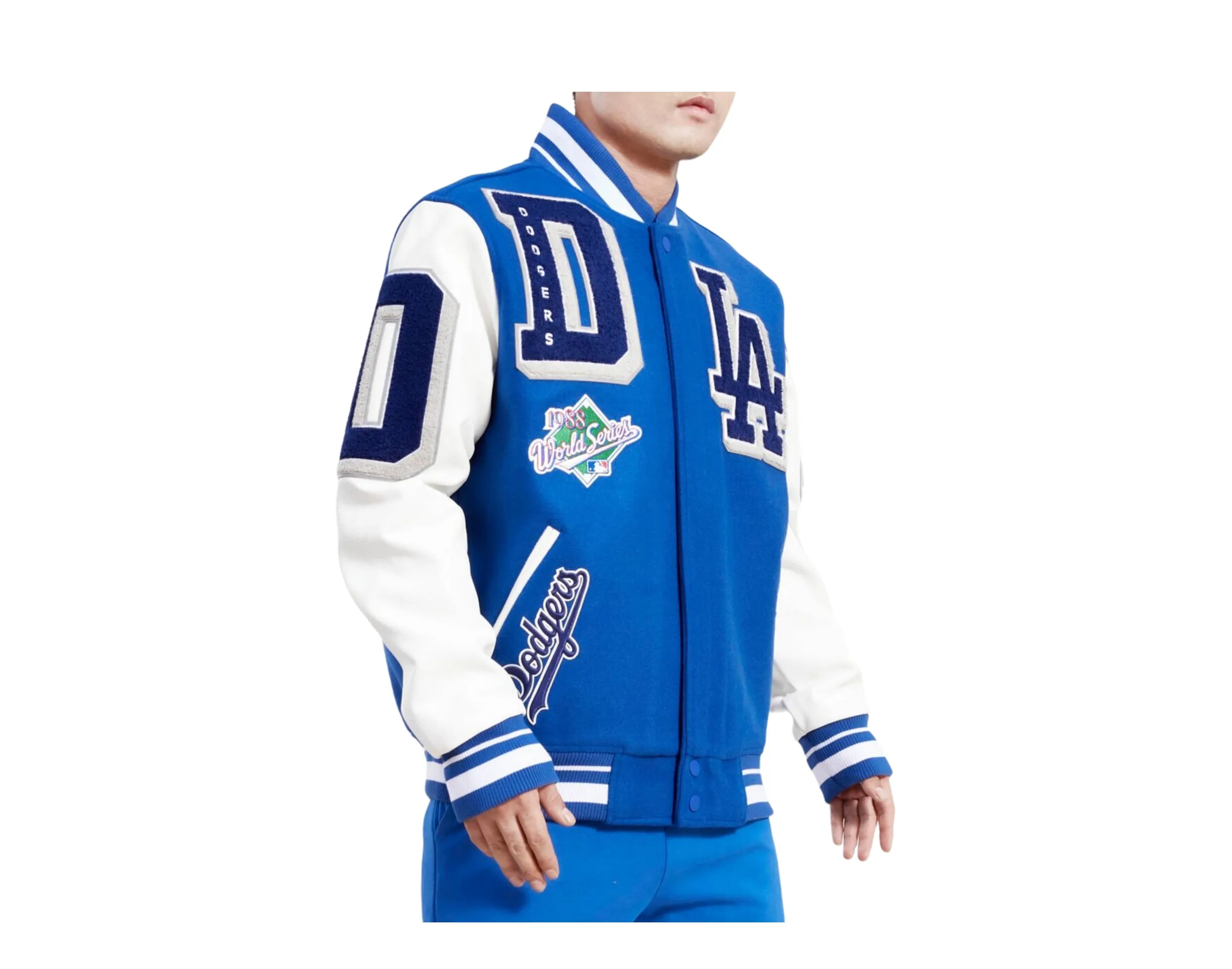 Pro Standard MLB Los Angeles Dodgers Mash Up Logo Varsity Men's Jacket