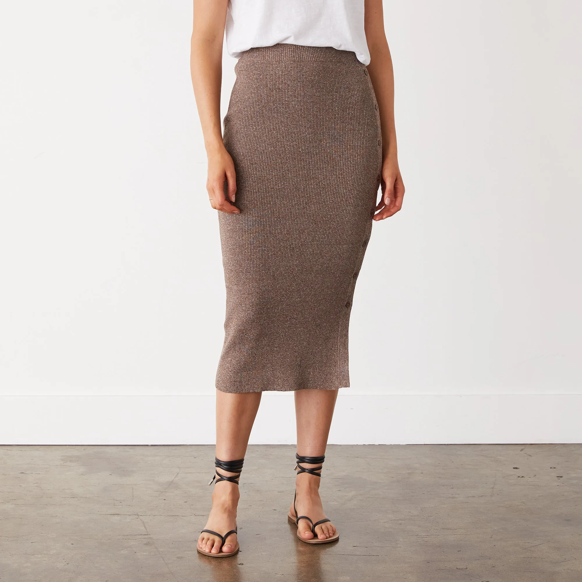 Rib Midi Skirt