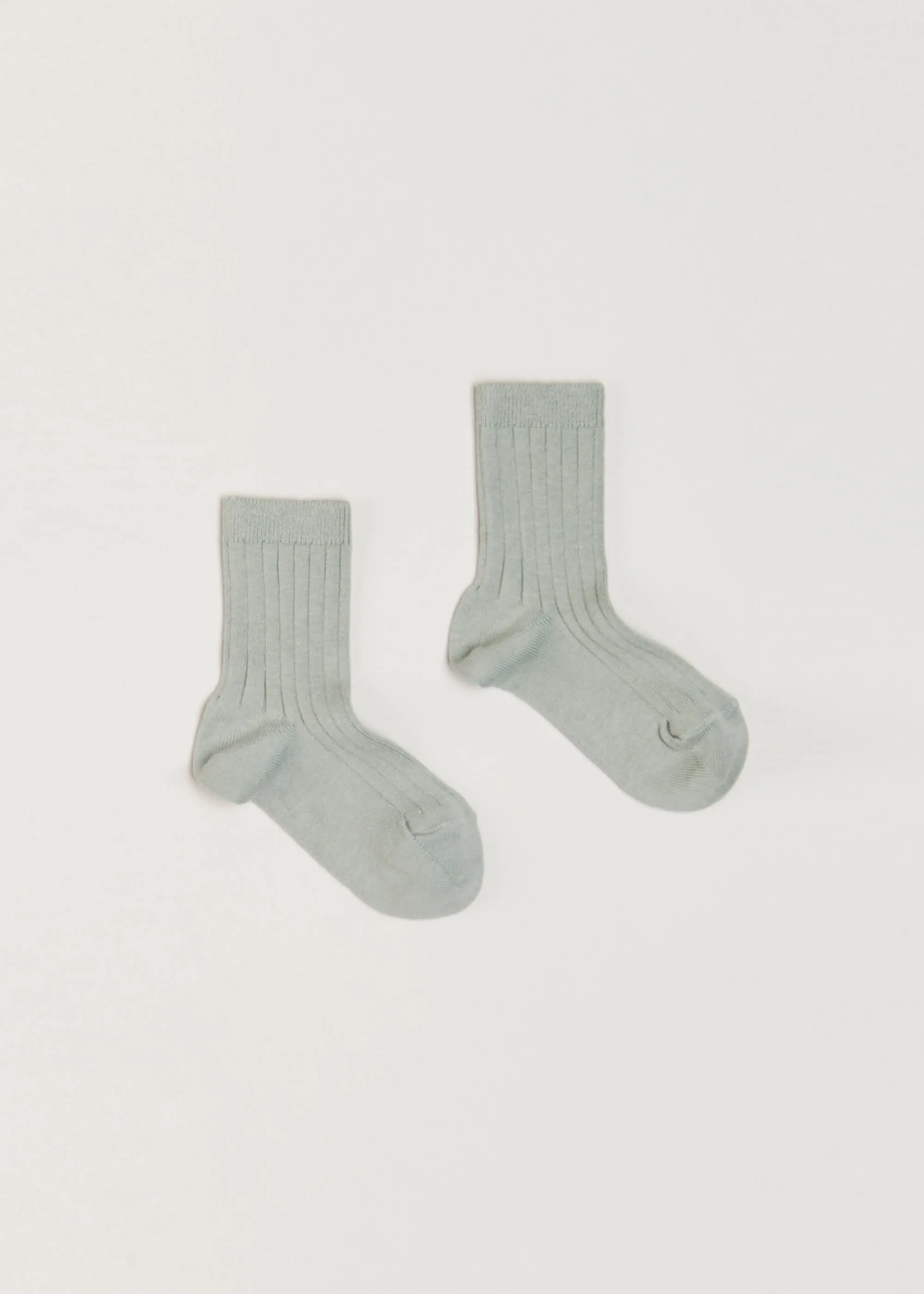 Ribbed Short Socks - Dusty Green (0mths-8yrs)