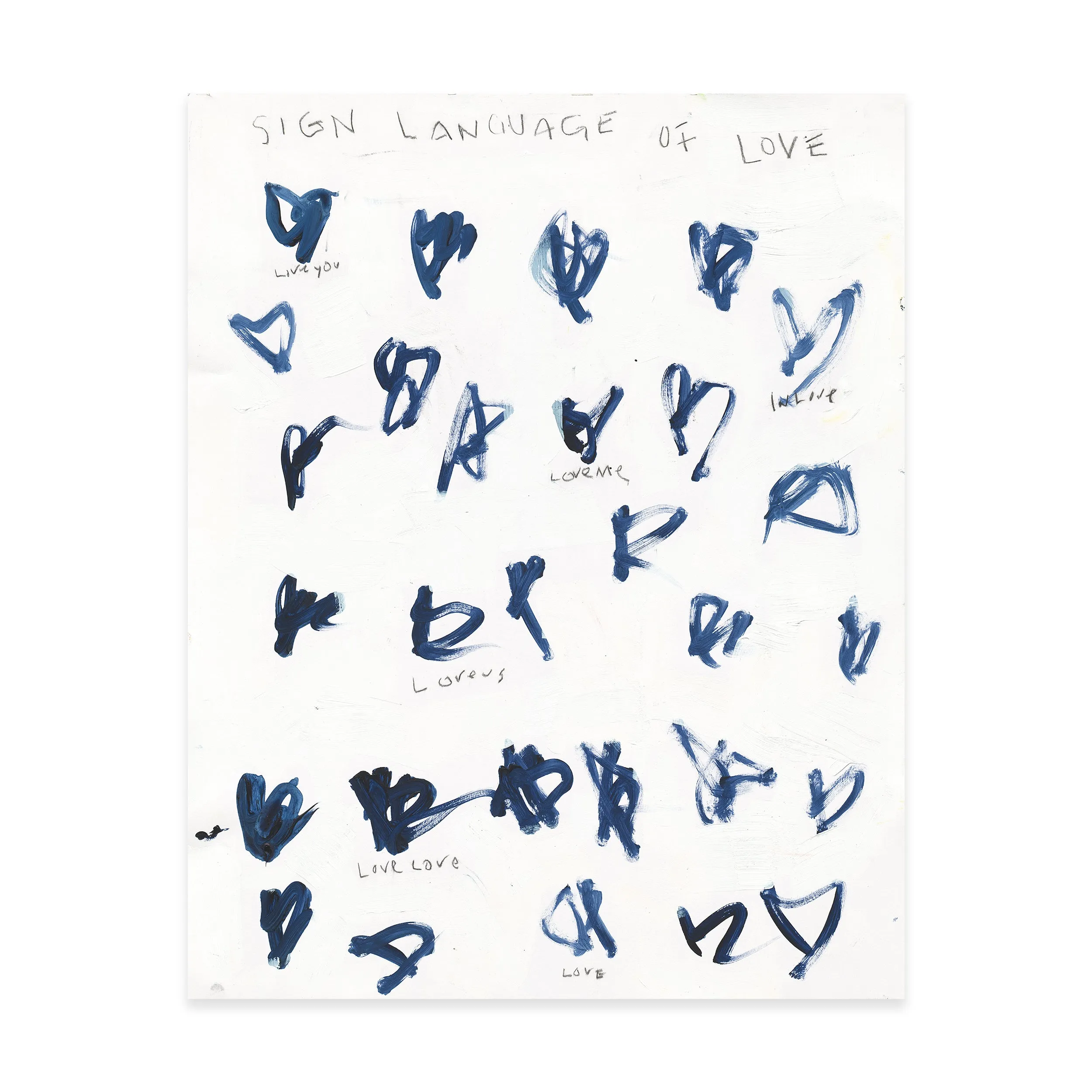 Sign Language of Love  Art Print