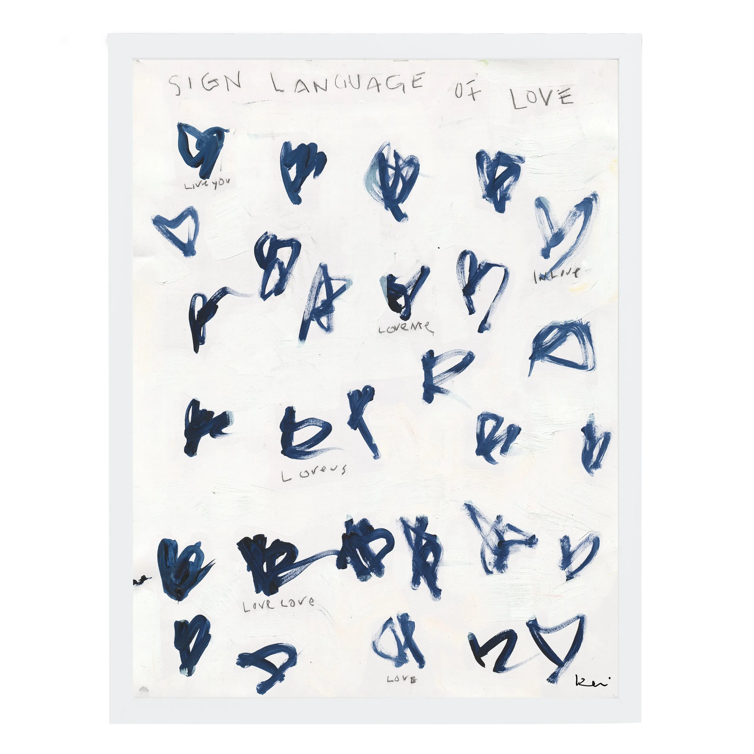 Sign Language of Love  Art Print