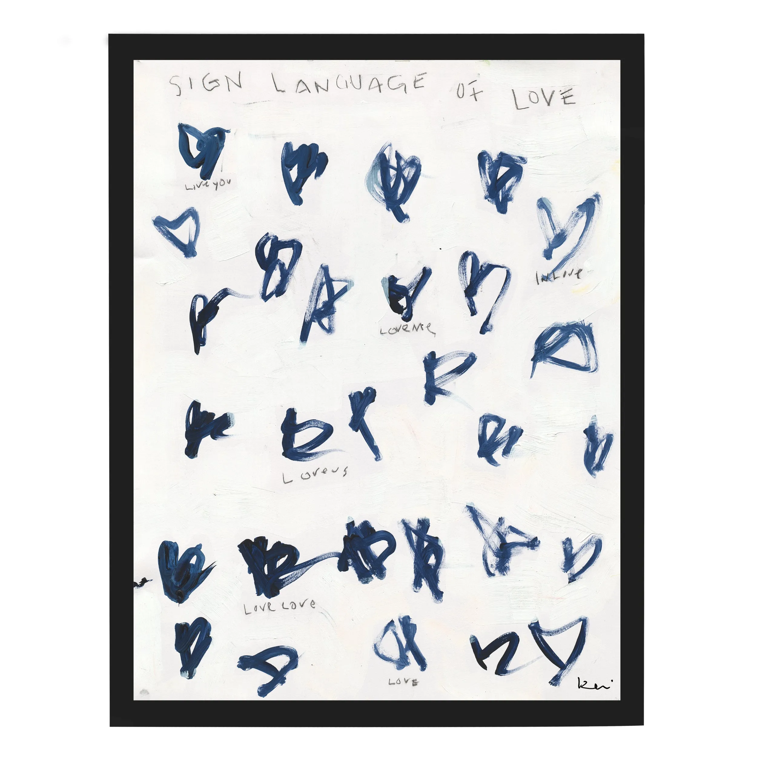 Sign Language of Love  Art Print