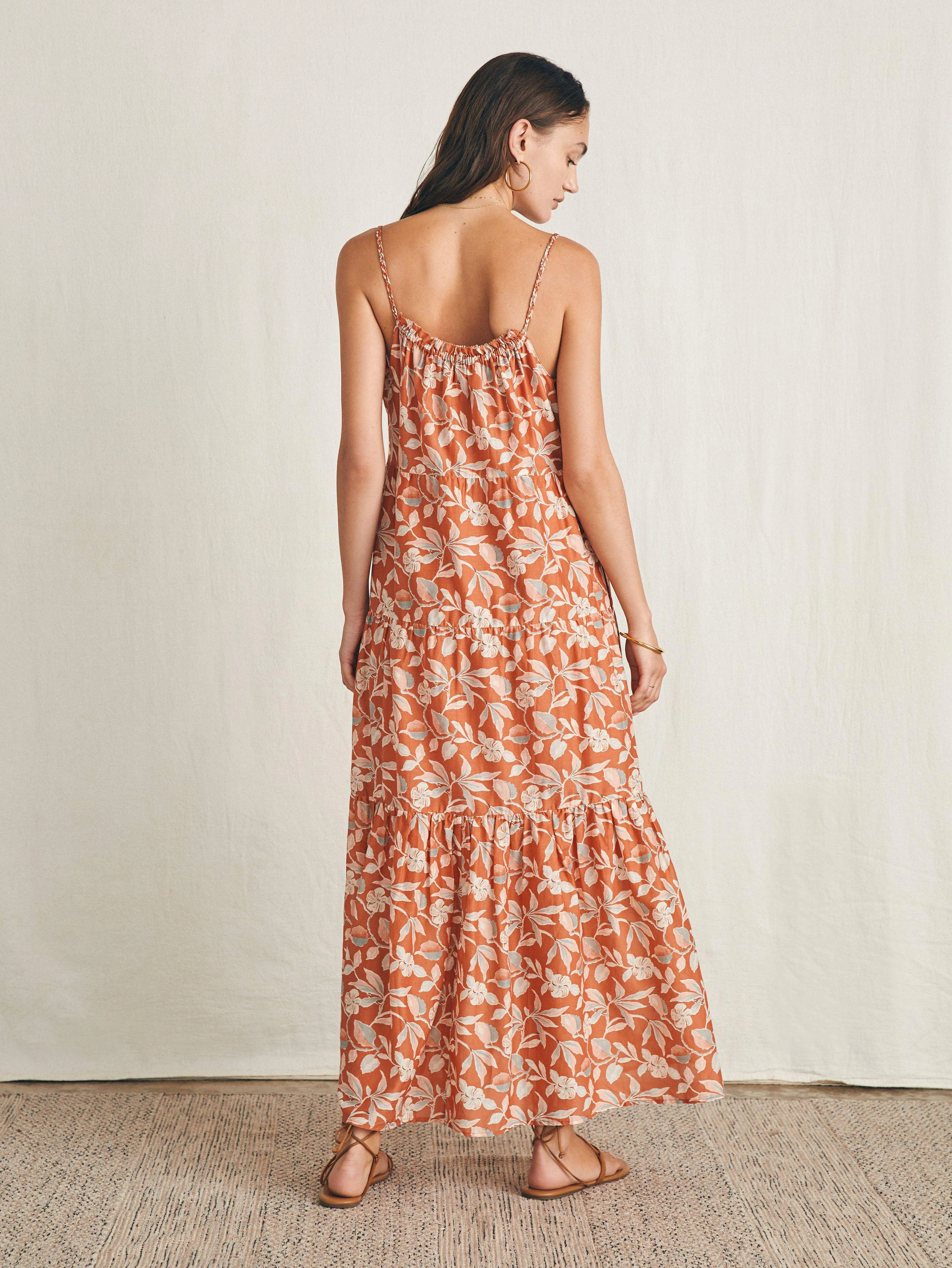 Silk Blend Sun Chaser Maxi Dress - Ginger Floral