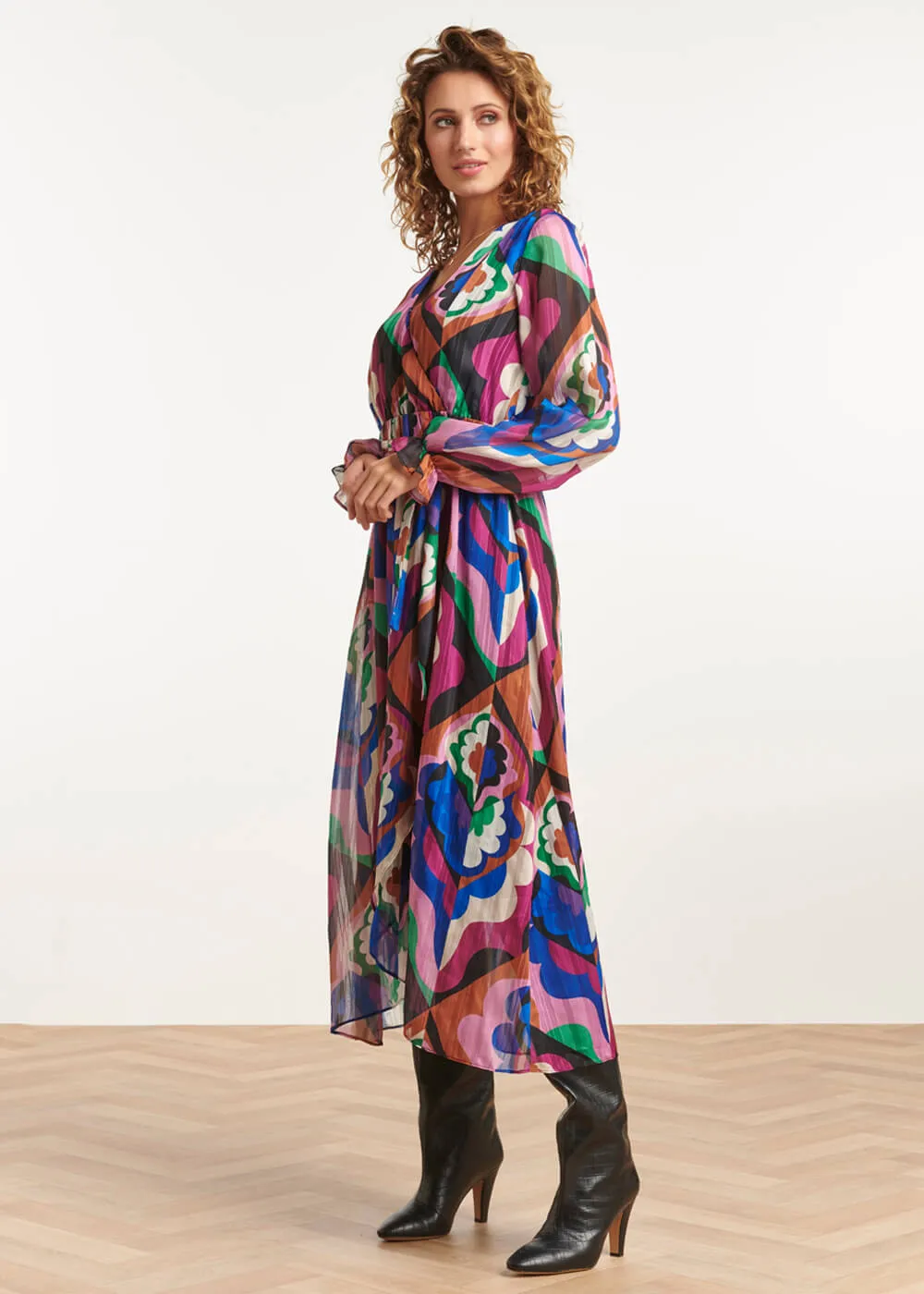 Smashed Lemon Dream On 70's Maxi Dress Multi