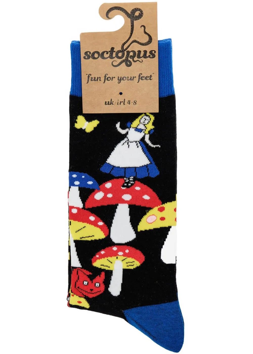 Soctopus Where's Wonder Land Socks Black