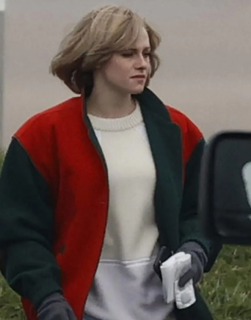 Spencer 2021 Kristen Stewart Bomber Jacket | Princess Diana Red Jacket