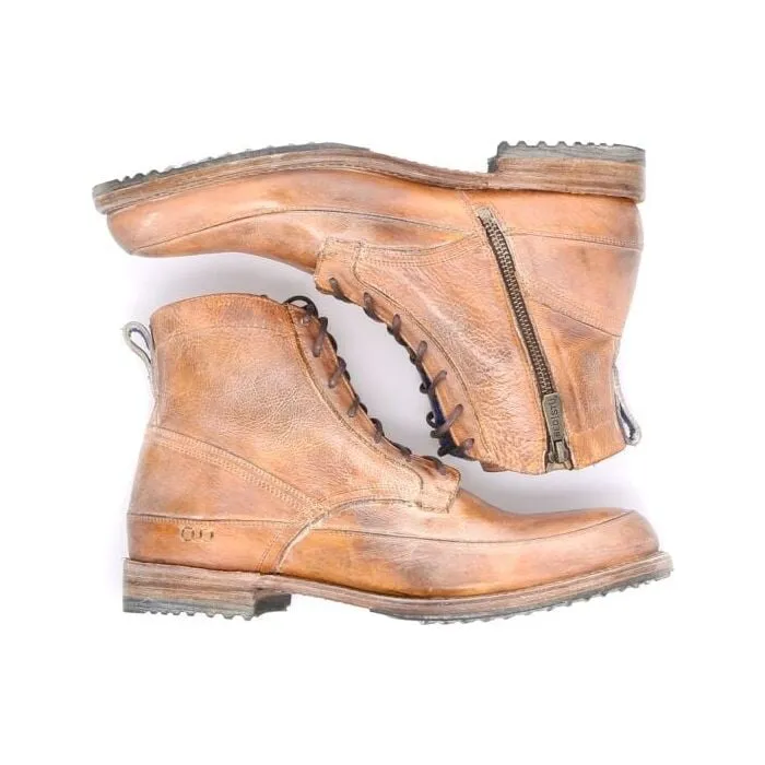 Spiker Boots - Tan Rustic White