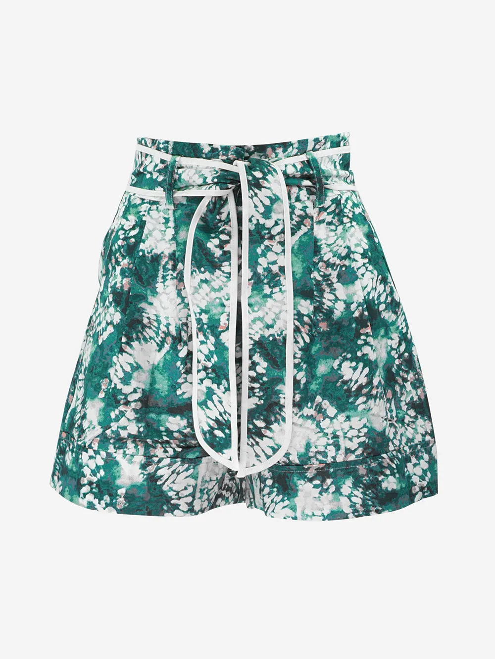 Suncoo - Short in cotone stampato con cintura in vita modello Bahia