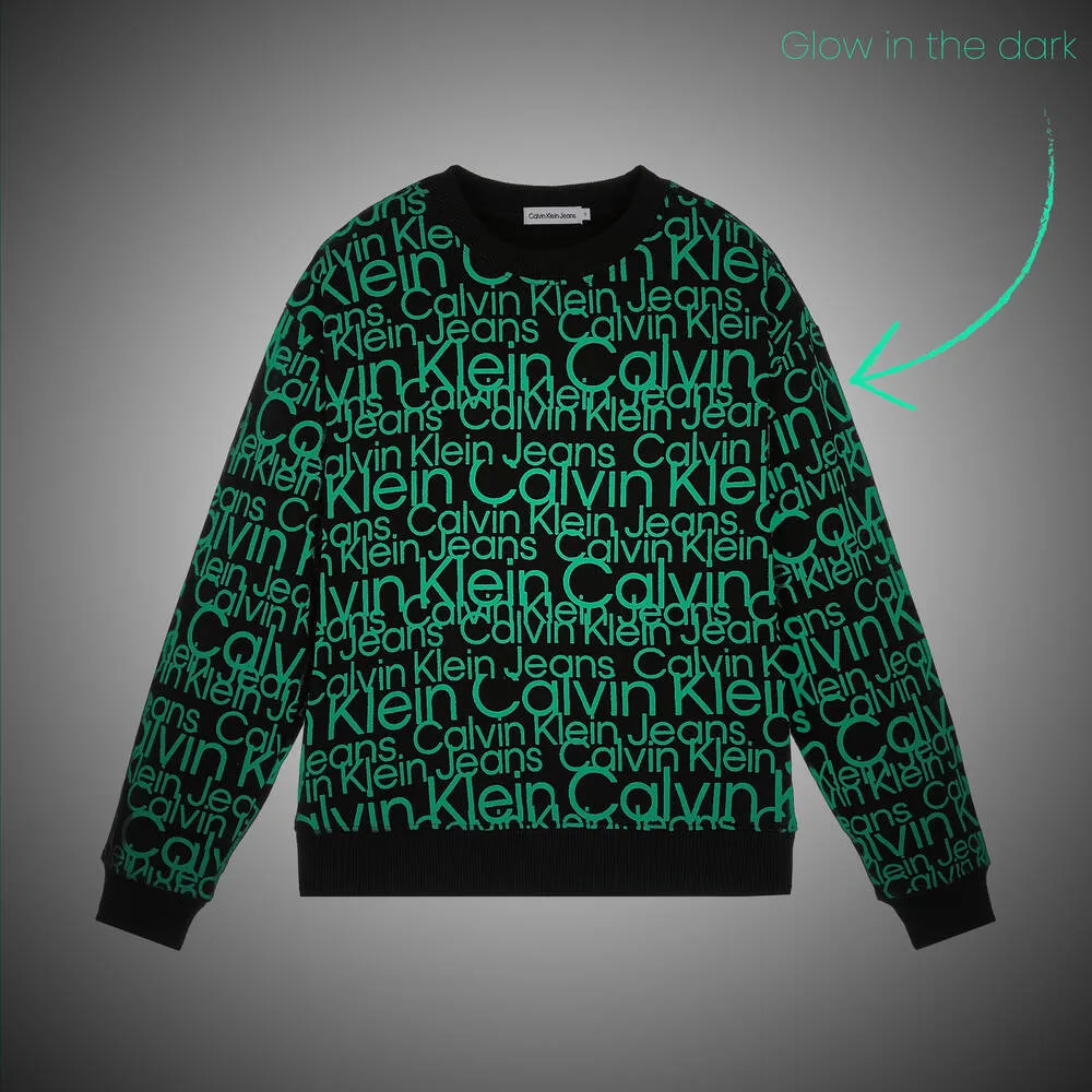 Teen Boys Black Glow In The Dark Sweatshirt