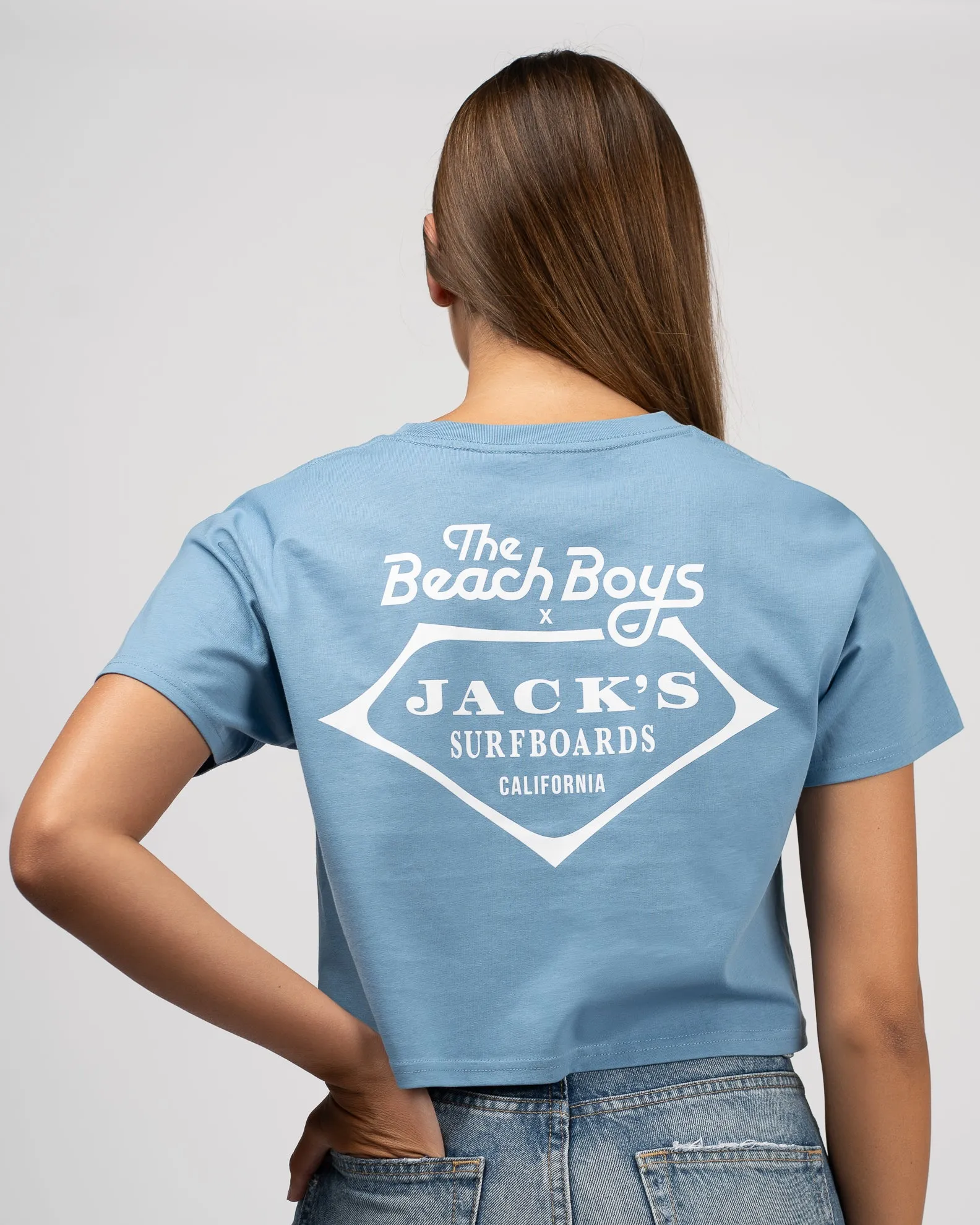 The Beach Boys x Jack's W Retro Beach Boys Crop Top S/S Tee