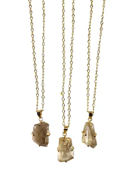 The Kirah Citrine and Smokey Quartz Necklace Collection