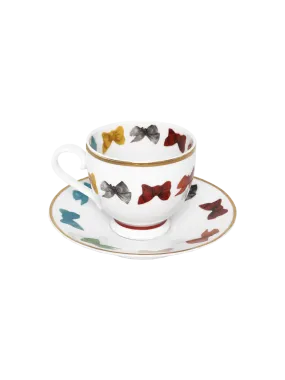 The Tea Cup and Saucer, Set of 2 - Everything Rainbow / Porcelain