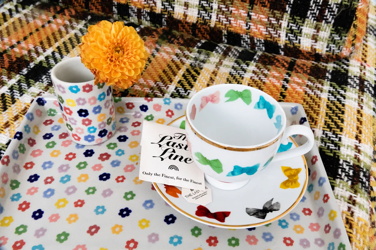 The Tea Cup and Saucer, Set of 2 - Everything Rainbow / Porcelain