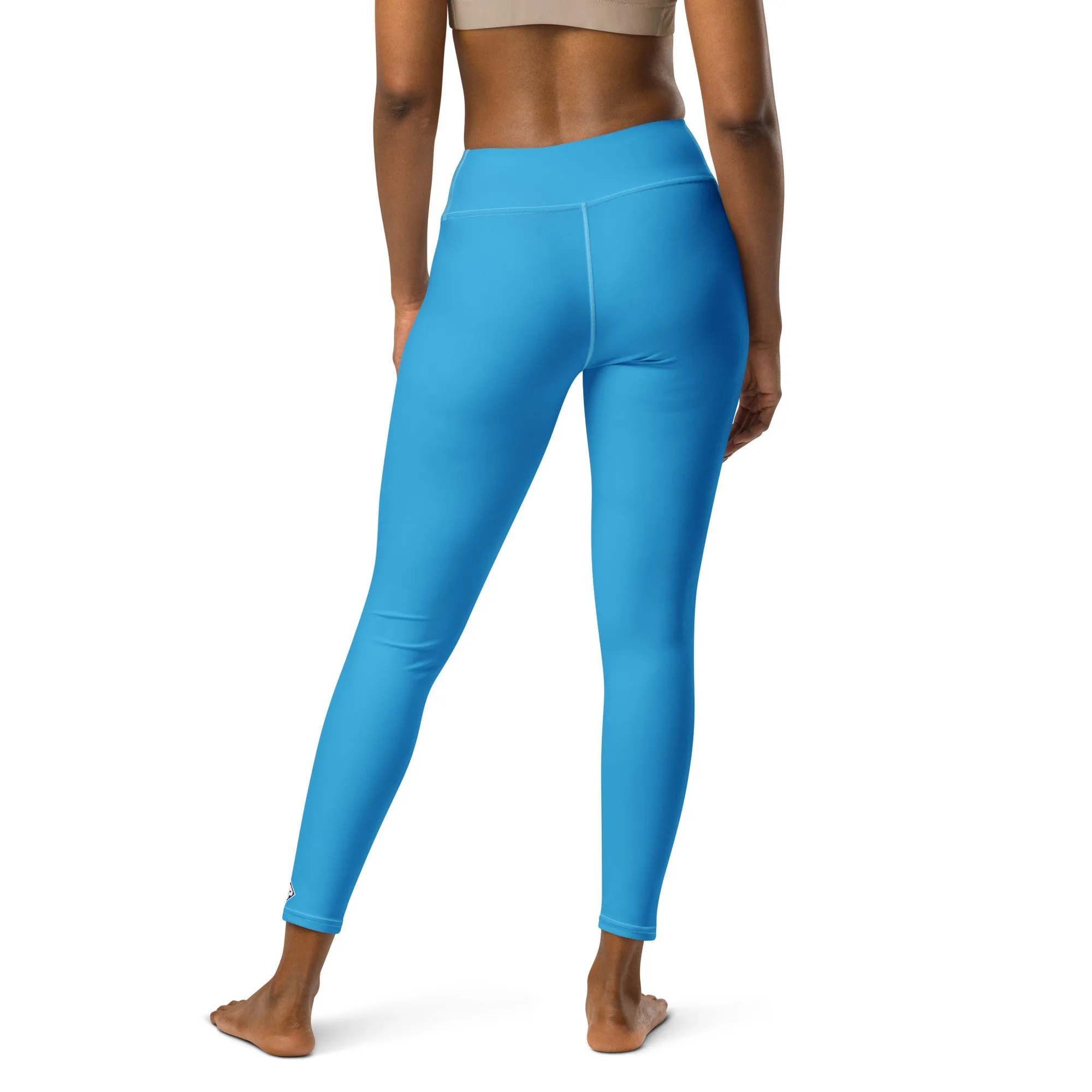 Urban Chic: Women's Solid Color Yoga Pants Leggings - Cyan