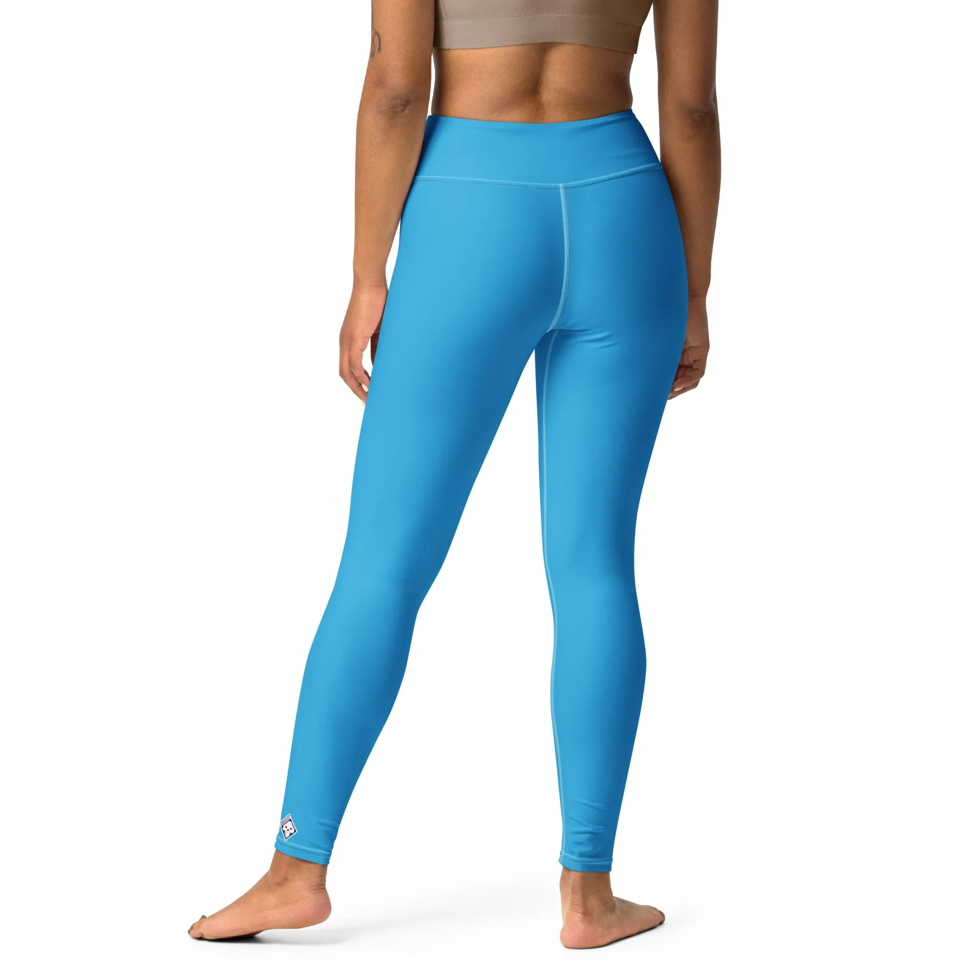 Urban Chic: Women's Solid Color Yoga Pants Leggings - Cyan