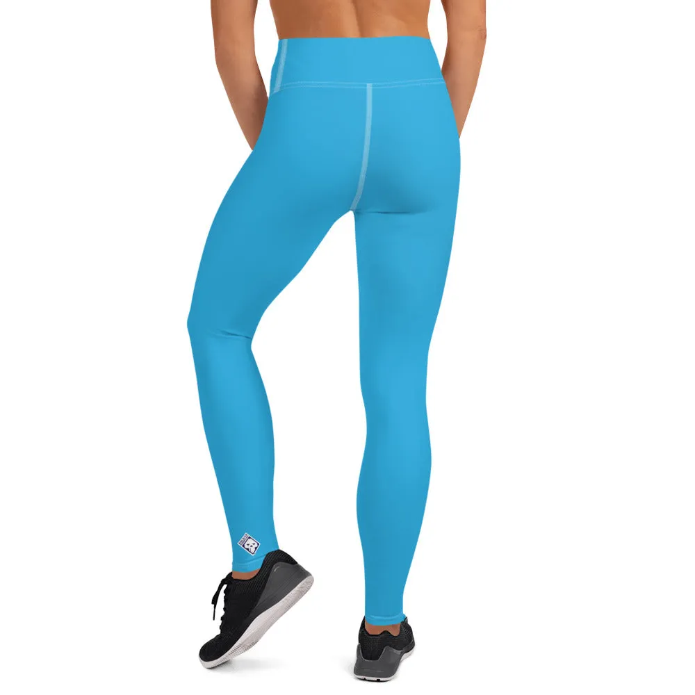 Urban Chic: Women's Solid Color Yoga Pants Leggings - Cyan