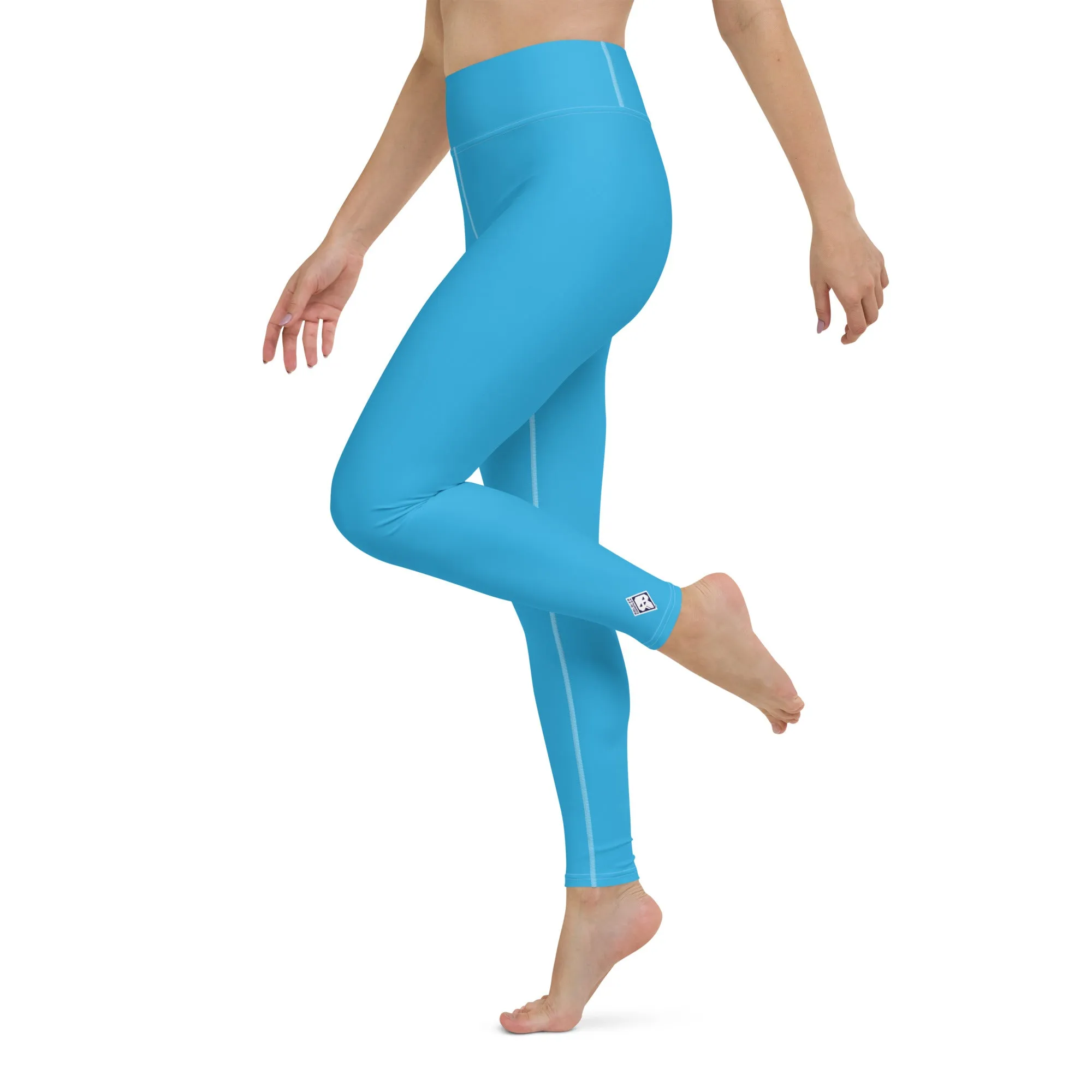 Urban Chic: Women's Solid Color Yoga Pants Leggings - Cyan