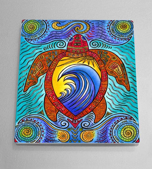 Waves of the Turtle Aluminum Wall Art