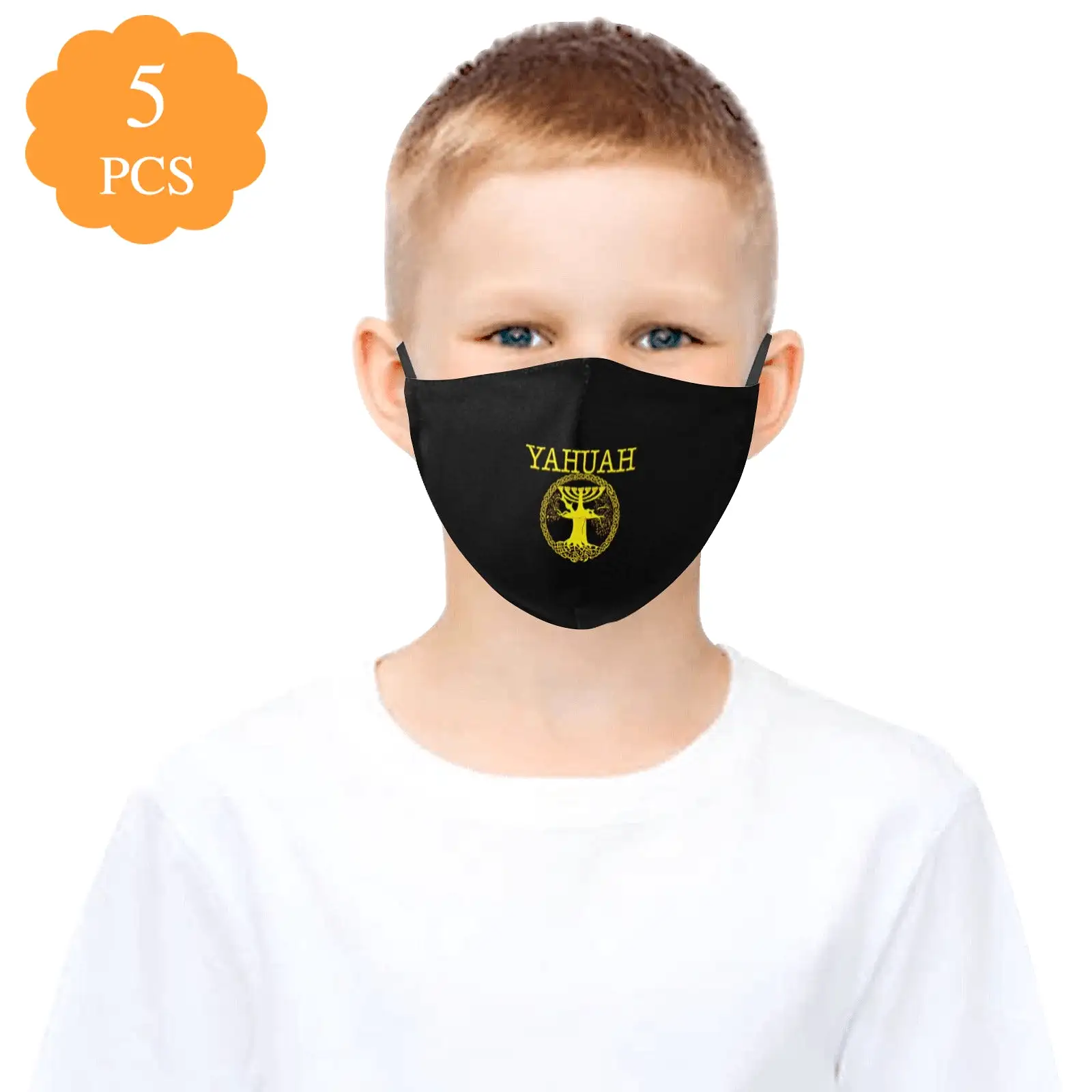 Yahuah-Tree of Life 02-01  Designer Adjustable Face Mask (5 face masks + 10 Filters; 3 sizes)